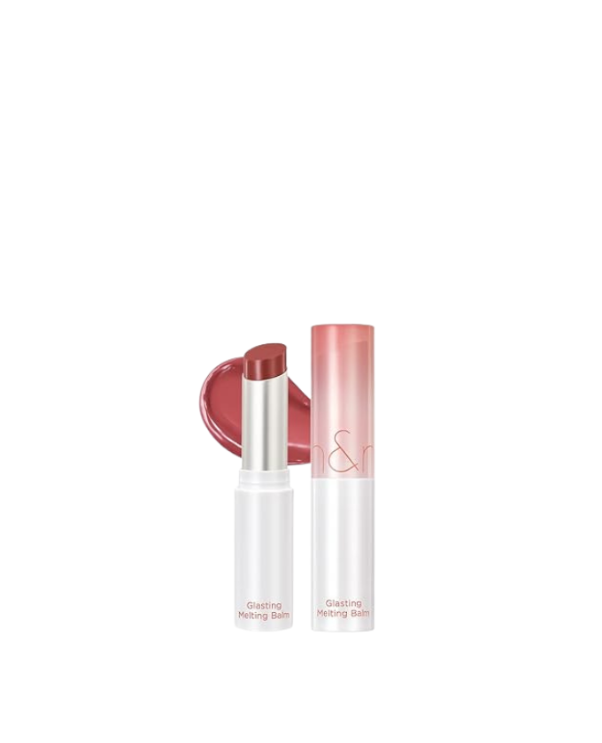 rom&nd Glasting Balm in shade 06 Kaya Fig product shot. Glossy, hydrating Korean lip balm with a warm fig-toned tint for a smooth natural finish. Genuine K-beauty lip essential available at Sejou Lebanon