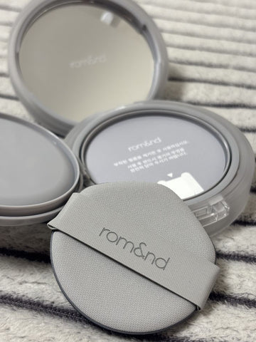 Romand Nu Zero Cushion refill for Korean cushion foundation. Natural semi-matte finish with smooth skin-perfecting coverage in-stock at Sejou Lebanon.