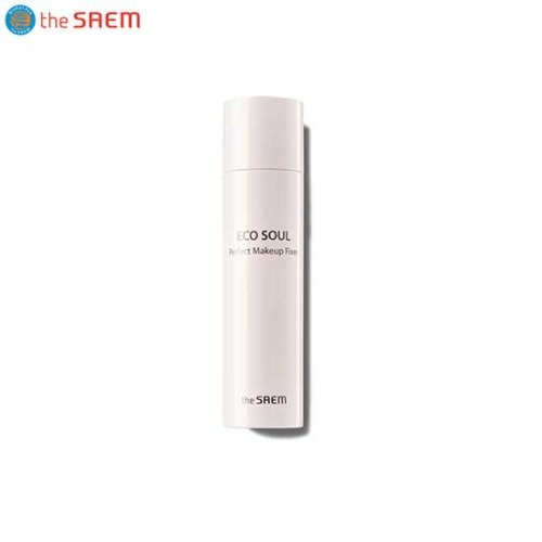 White makeup fixer bottle labeled 'Eco Soul' on a white background with 'the SAEM' branding.