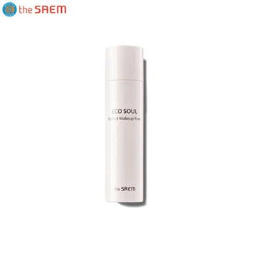 White makeup fixer bottle labeled 'Eco Soul' on a white background with 'the SAEM' branding.