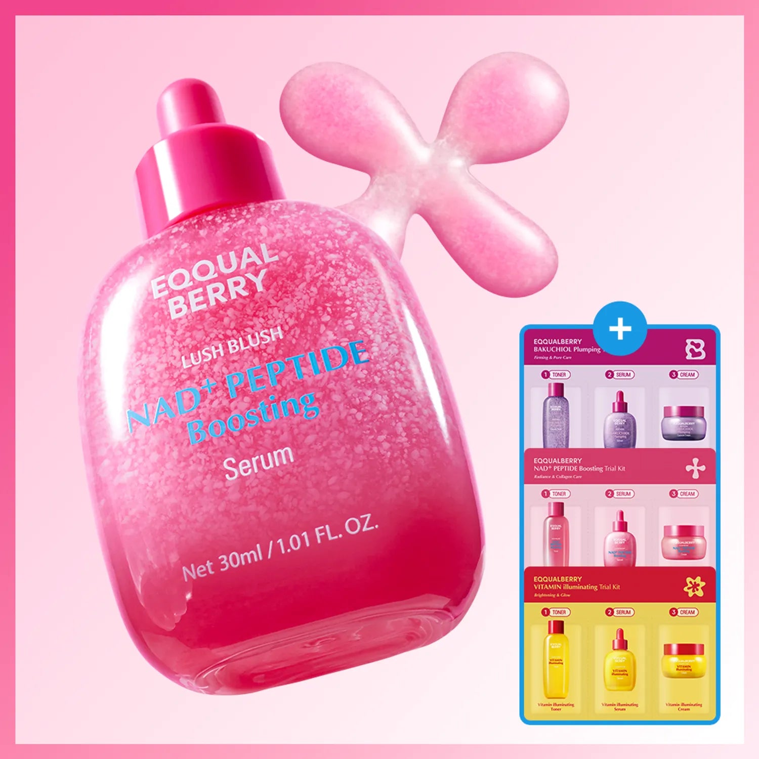 Eqqualberry NAD+ Peptide Boosting Serum